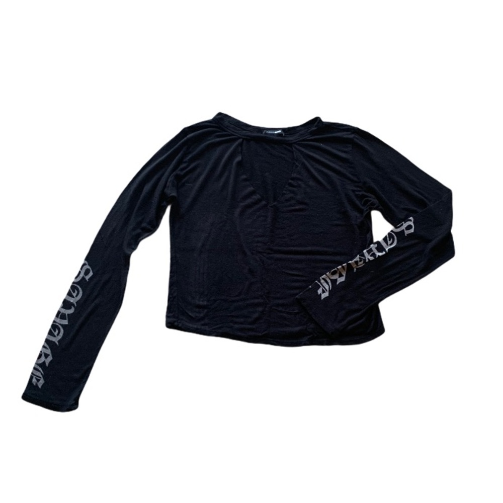 Fashion Nova Black Long Sleeve Shirt